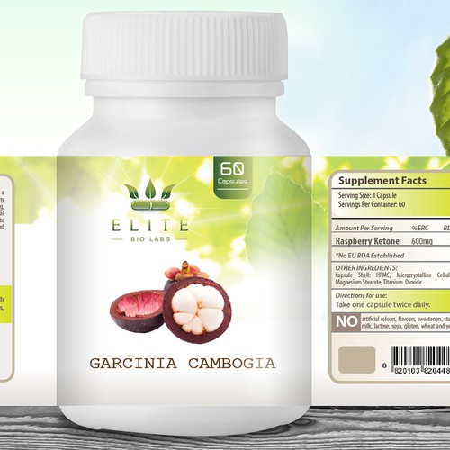 Health label with the title 'Let consumers know Elite Bio Labs supplements are better than the rest!'