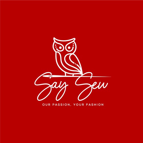 Sewing design with the title 'modern line logo design for fashion and sewing company'
