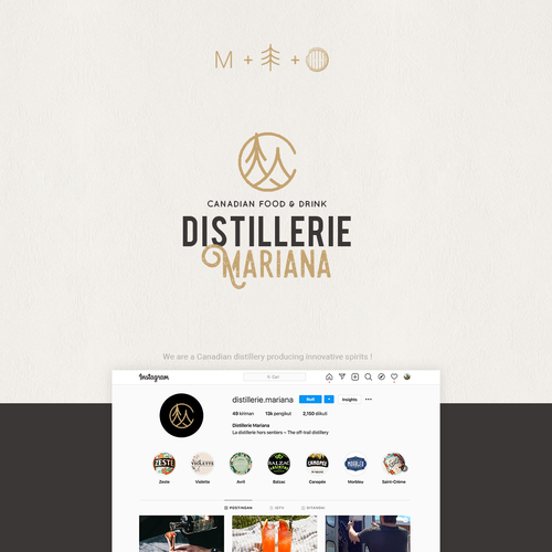 Energy brand with the title 'Distillerie Mariana'