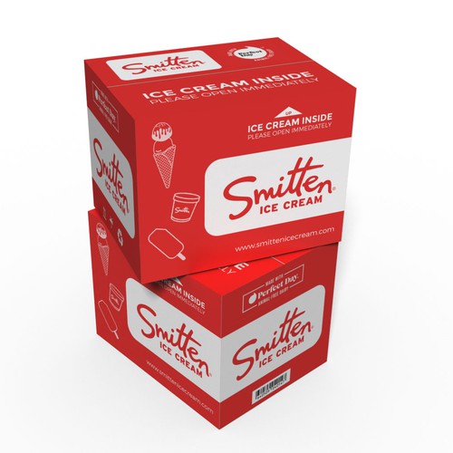 Frozen food packaging with the title 'Shipping Box Design for Organic Frozen Food Company'