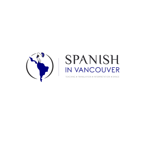 Map brand with the title 'Spanish in Vancouver logo design'