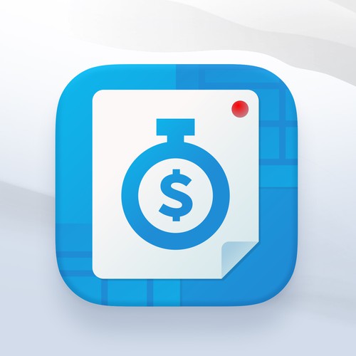 Invoice design with the title 'Zero Time Invoicing App Icon'