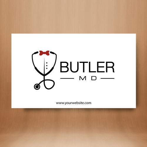 Suit design with the title 'Butler medical logo design winner'
