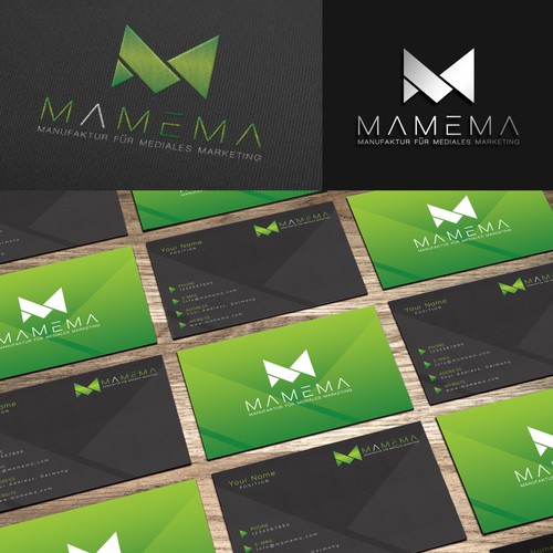 Manufacturing logo with the title 'Online-Marketing-Agentur sucht ein Logo'