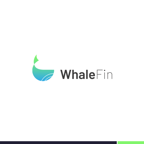 Whale design with the title 'Whalefin'