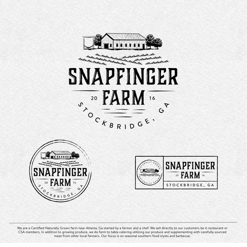 Organic food logo with the title 'Logo design'