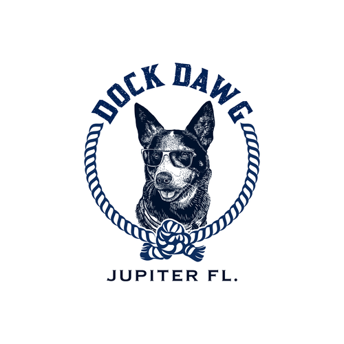 Knot design with the title 'Dock Dawg logo'