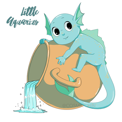 Aquatic design with the title 'Little Aquarius concept'