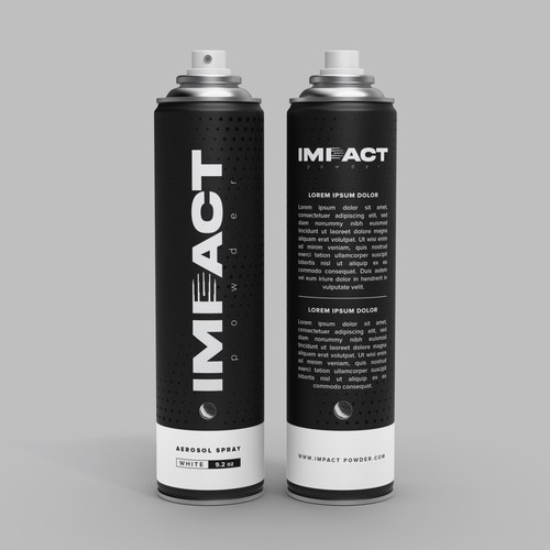 Spray label with the title 'Imfact Powder'