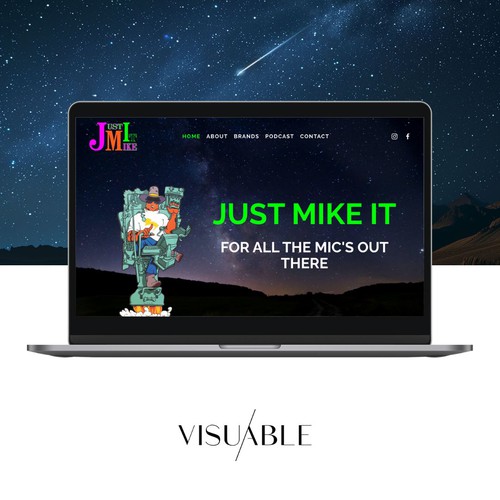 Mobile-first design with the title 'Website Design for an Industrial Designer & Multi-Brand Portfolio'