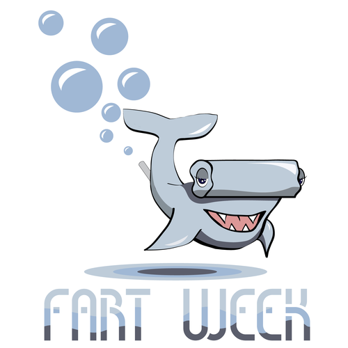 Baby artwork with the title 'Shark Design'