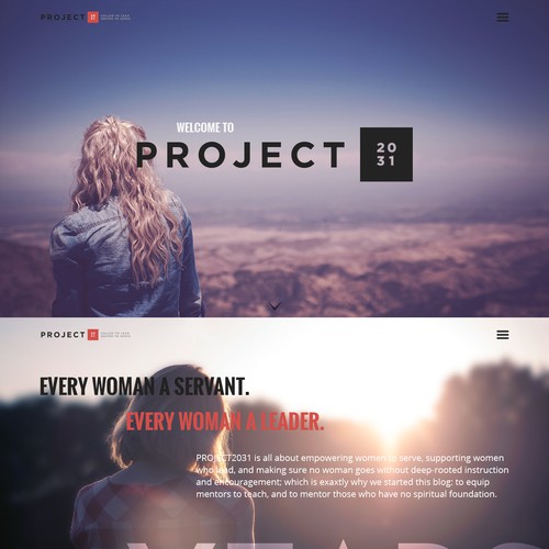 Women website with the title 'Design concept for a Women's Ministry site'
