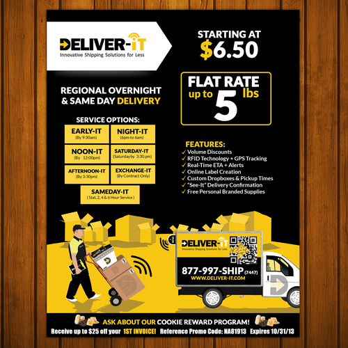 Perfect design with the title 'Flyer for Deliver-It!'