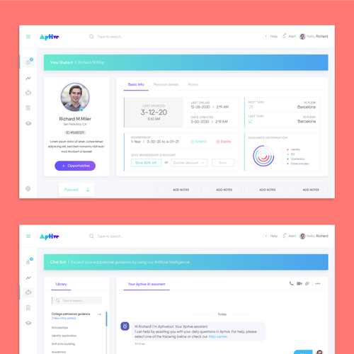 Calendar design with the title 'Web App Design'