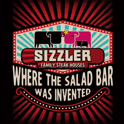 70s design with the title ' Sizzler '