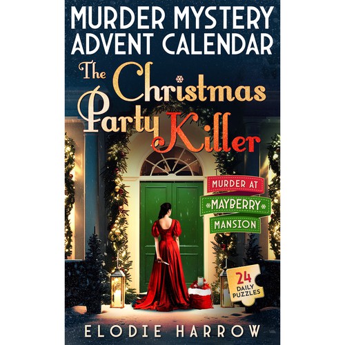 Christmas book cover with the title 'Murder Mystery Advent Calendar - Ebook'