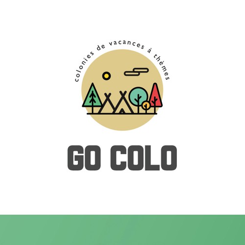 School brand with the title 'Strong nature logo for school camp'