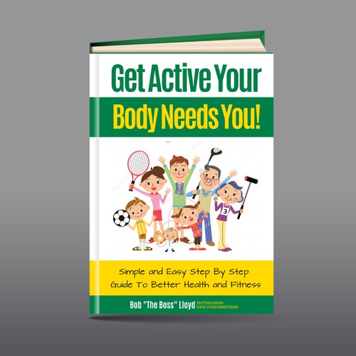 Motivating and inspiring fitness for seniors book cover re-design