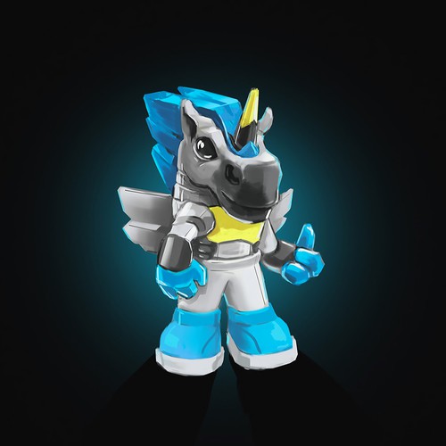 Horse artwork with the title 'Electric motorcycle mascot'