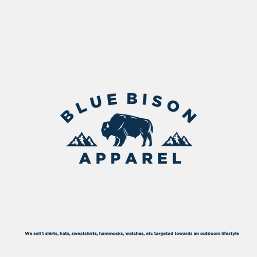 Shirt logo with the title 'Blue Bisson Apparel Logo'