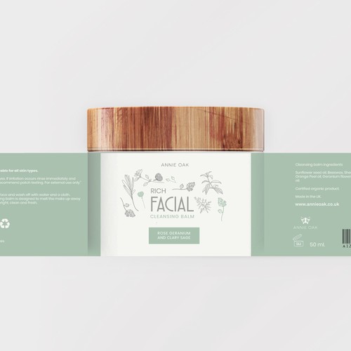 Skincare label with the title 'Skincare collection.'