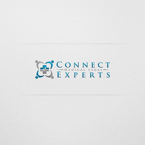 Corporate brand with the title 'Brand Identity for Connect Medical Legal Experts'