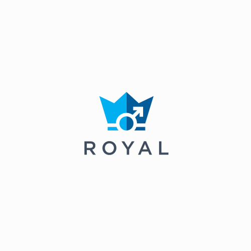 Royal blue logo with the title 'UNIQUE logo for Royal Clothing'