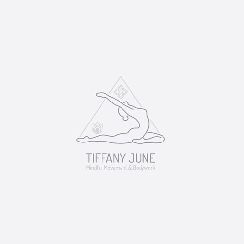 Progress logo with the title 'Elegant and light logo concept for Tiffany June Yoga Studio'