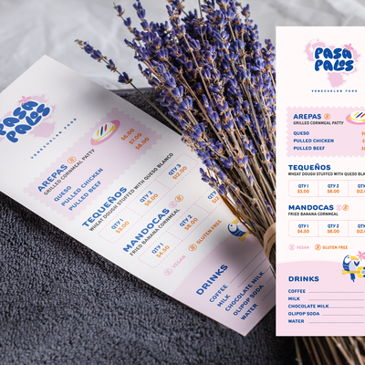 Menu design 