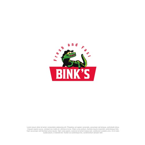 Crocodile logo with the title 'Binks'
