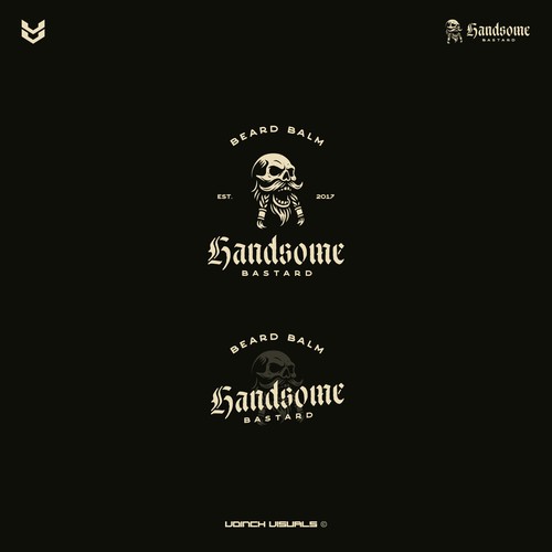 Rugged logo with the title 'Logo design for Handsome Bastard'