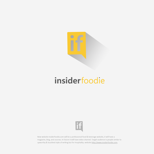 Nice logo with the title 'If... Insider foodie'