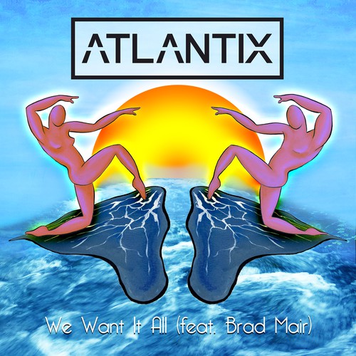 Water artwork with the title 'Album design for dance music.'