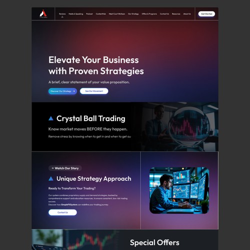 Interface website with the title 'Simply Short - Site'