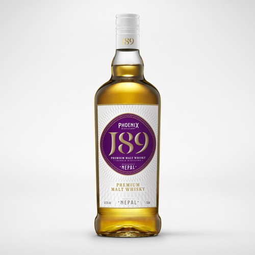 Whiskey label with the title 'Elegant Whisky label'