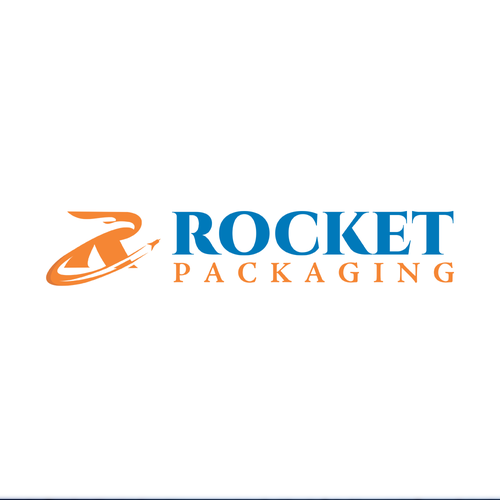 Packaging logo with the title 'Rocket Packaging Logo'