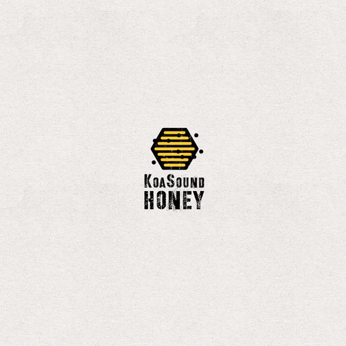 Honeycomb design with the title 'Honey logo'