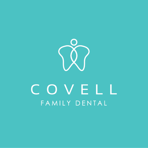 Humanity logo with the title 'covell family dental'