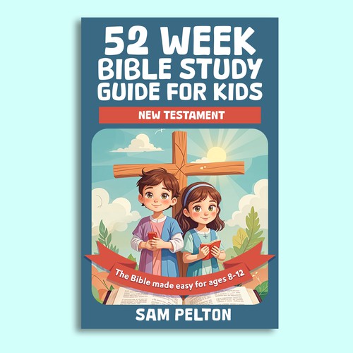 Bible book cover with the title 'Bible for kids. Ebook Cover'