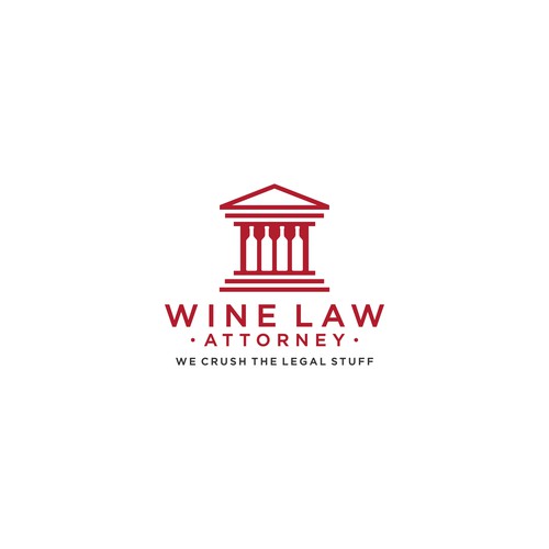 Wine bottle logo with the title 'Wine Law Attorney'