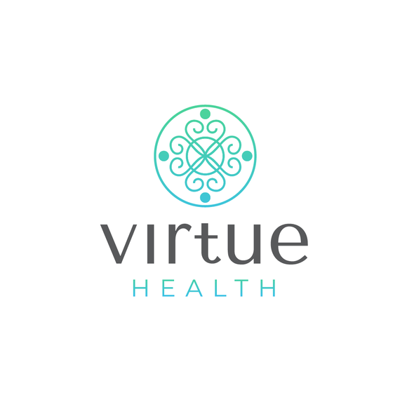 Pharmaceutical logo with the title 'Virtue Health'