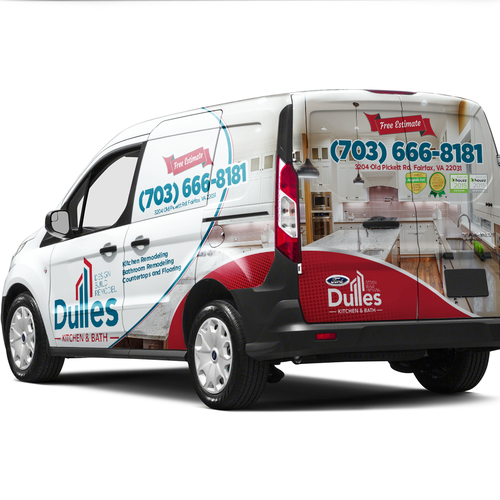 Bath design with the title 'Wrap for kitchen and bath remodeling company'