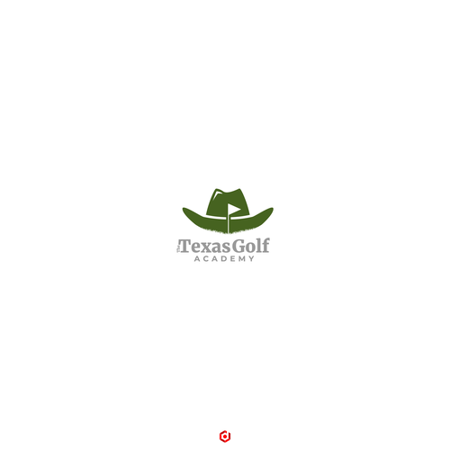 Cowboy hat logo with the title 'Texas Golf Logo'