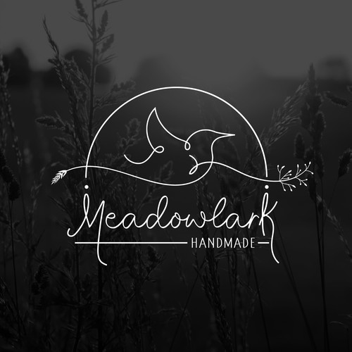 Boho logo with the title 'Meadowlark Handmade '