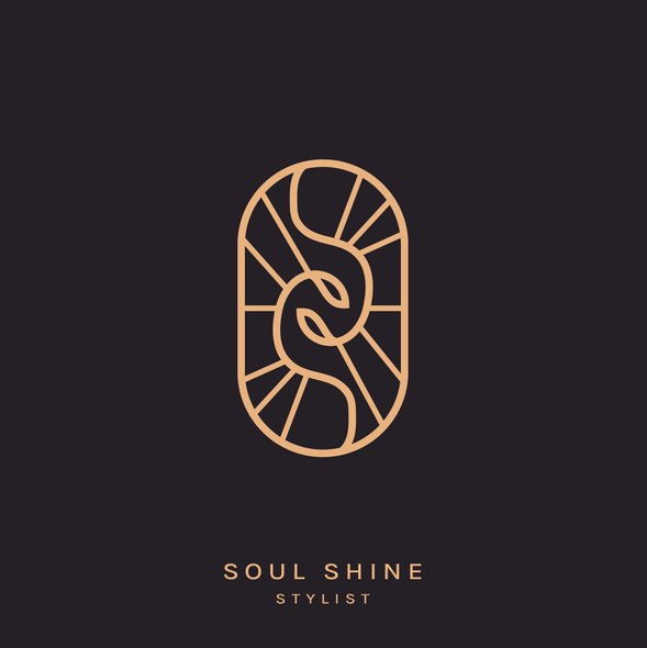 Gold logo with the title 'An Elegant Logo Design for a Hair Stylist'