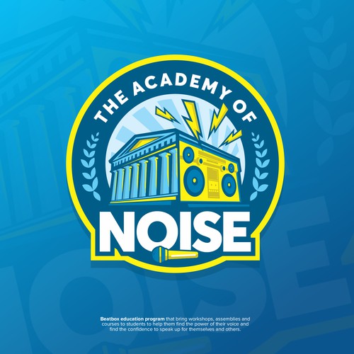 Musician logo with the title 'Beatboxing education logo'