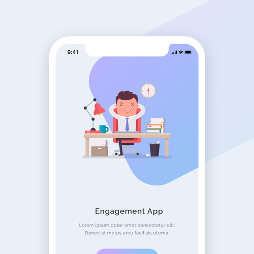 Splash screen design with the title 'Login App'