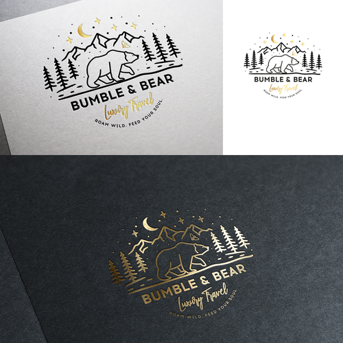 Black and gold logo with the title 'Bumble & Bear Luxury Travel'