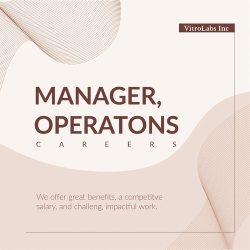 Biotech design with the title 'SocialMedia Post for VitroLabs Inc'