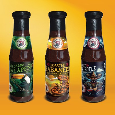cranky rooster label design